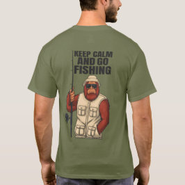 Camiseta Bigfoot Mantén la Calma y Ve a Pescar Divertido