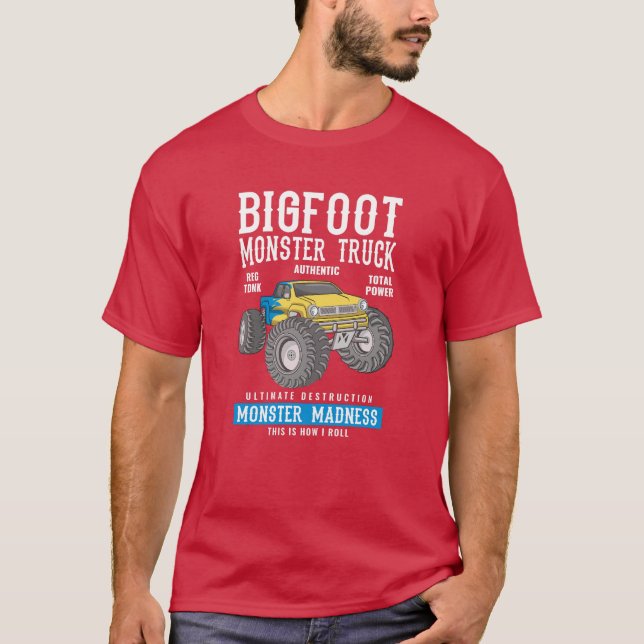 Camiseta Bigfoot Monster Truck – Ultimate Destruction Desig (Anverso)