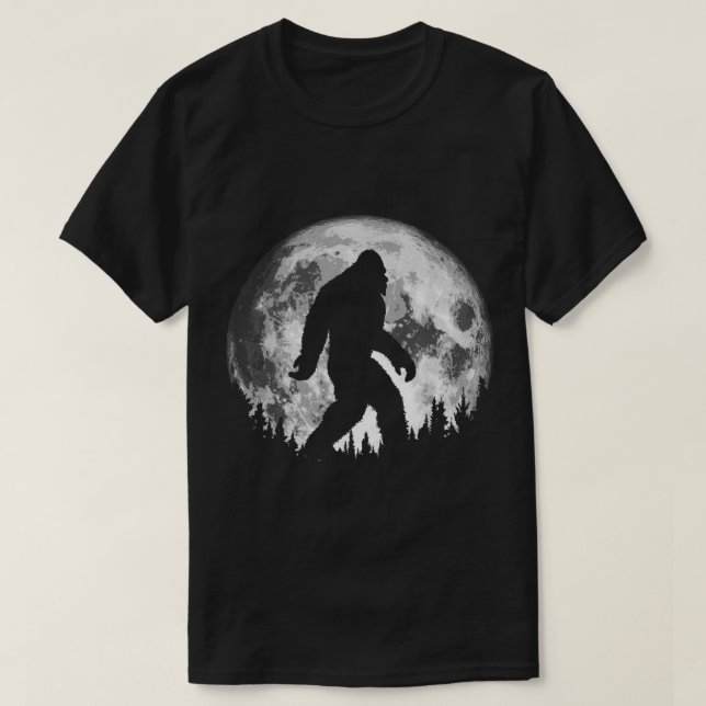 Camiseta Bigfoot Moonlight Forest Silhouette (Diseño del anverso)