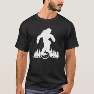 Camiseta Bigfoot On Unicycle Bike Cute Unicyclist Yeti Funn
