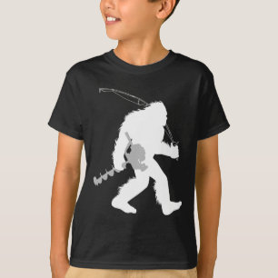 Camiseta Bigfoot pesca en hielo Yeti pescador con taladro A