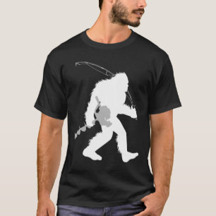 Camiseta Bigfoot pesca en hielo Yeti pescador con taladro A