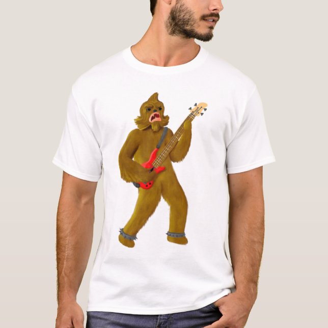 Camiseta Bigfoot que juega el bajo (Anverso)
