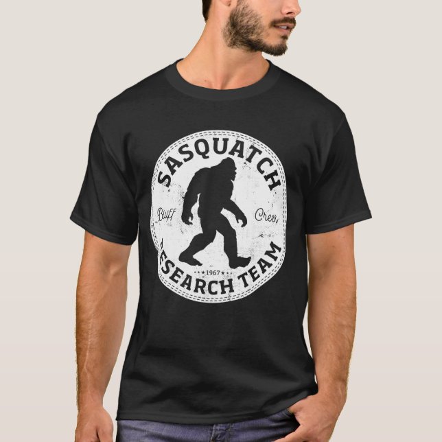 Camiseta Bigfoot Research Team Retro Vintage Sasquatch (Anverso)