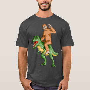 Camiseta Bigfoot Riding Dinosaur Sasquatch T-Rex
