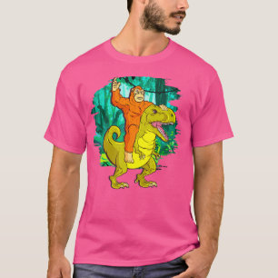 Camiseta Bigfoot Riding Dinosaur Sasquatch T-Rex Funny Gi