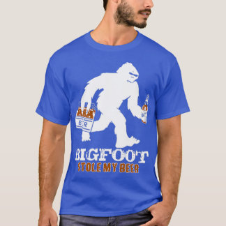 Camiseta bigfoot robó mi cerveza sasquatch yeti camping out