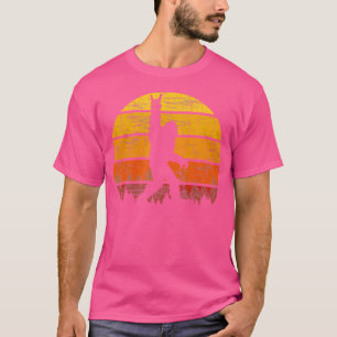 Camiseta Bigfoot Rock On Silueta Atardecer Cree 80S