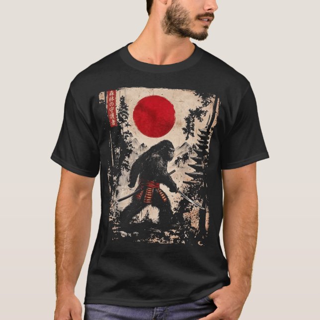 Camiseta Bigfoot Samurái Katana (Anverso)