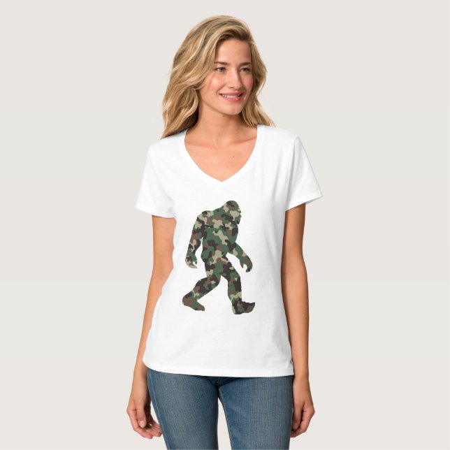 Camiseta Bigfoot Sasquatch Camo (Anverso completo)