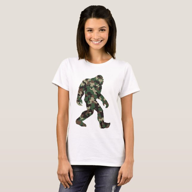 Camiseta Bigfoot Sasquatch Camo (Anverso completo)