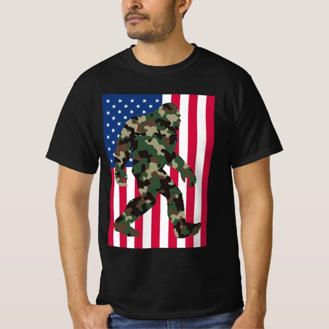 Camiseta Bigfoot Sasquatch Camo (Anverso)