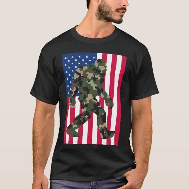 Camiseta Bigfoot Sasquatch Camo (Anverso)