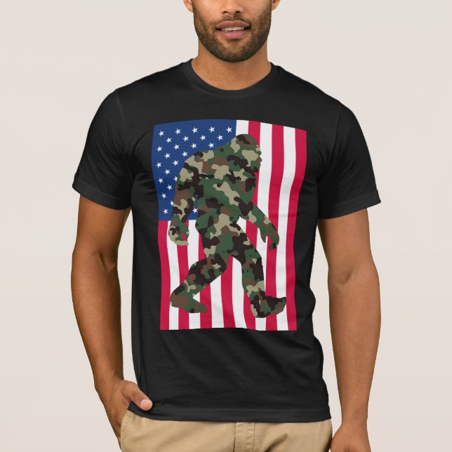 Camiseta Bigfoot Sasquatch Camo (Anverso)