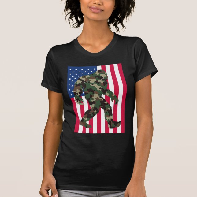 Camiseta Bigfoot Sasquatch Camo (Anverso)