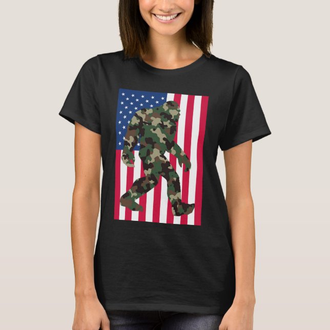 Camiseta Bigfoot Sasquatch Camo (Anverso)