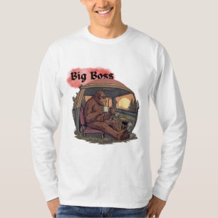 Camiseta Bigfoot Sasquatch Camping Van Atardecer Amante de