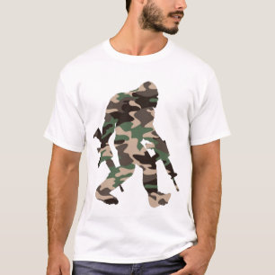 Camiseta Bigfoot Sasquatch Camuflaje