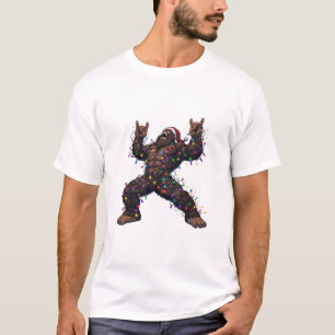 Camiseta Bigfoot Sasquatch Feliz Navidad Metal Rock