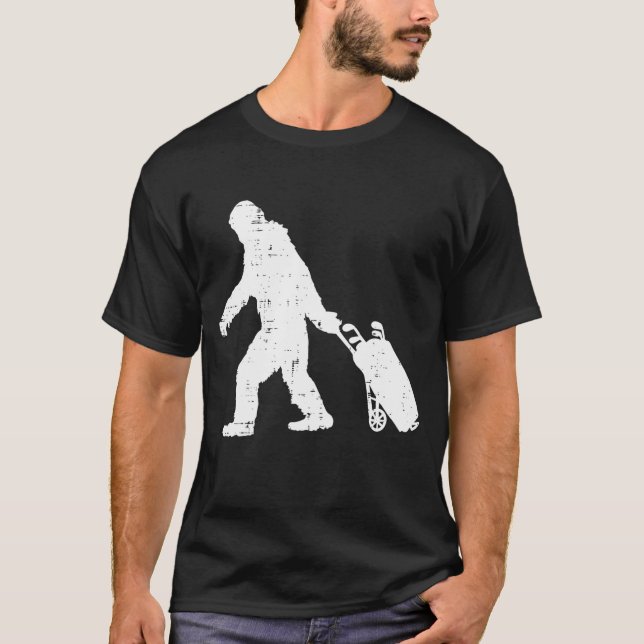 Camiseta Bigfoot Sasquatch Golf Clubes Funny Golfing (Anverso)