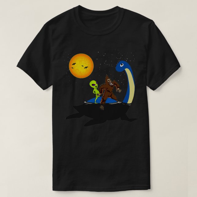 Camiseta Bigfoot Sasquatch Loch Ness Monster Nessie Alien (Diseño del anverso)