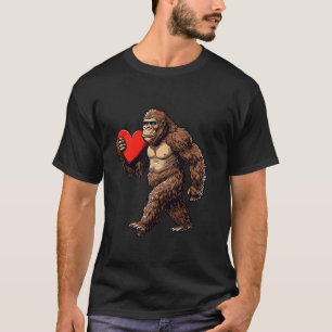 Camiseta Bigfoot Sasquatch Love Heart Graciosos Niños Niños