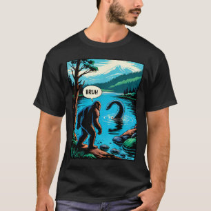 Camiseta Bigfoot Sasquatch Monstruo del Lago Ness Introvert