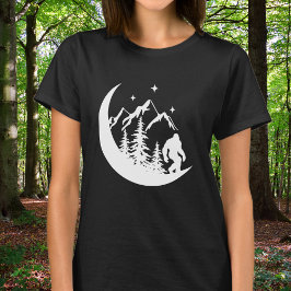 Camiseta BigFoot Sasquatch Squatchy Bosque Montañas Luna