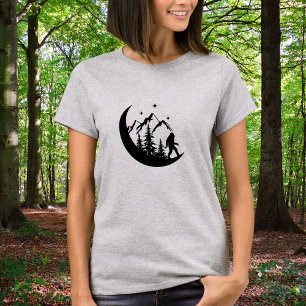 Camiseta BigFoot Sasquatch Squatchy Bosque Montañas Luna