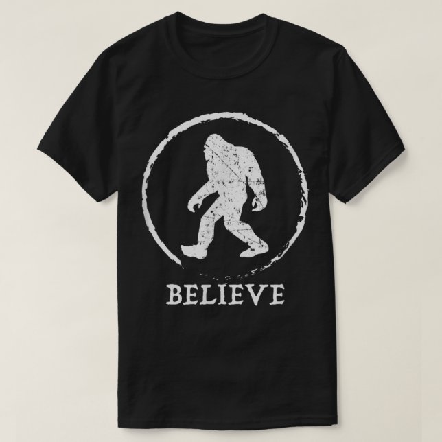 Camiseta Bigfoot Sasquatch Yeti Believe (Diseño del anverso)