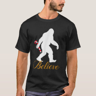 Camiseta Bigfoot Sasquatch Yeti Cree en Caramelo Caña Navid