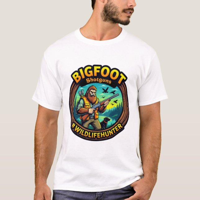 Camiseta Bigfoot Shotguns #Wildlifehunter (Anverso)