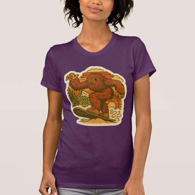 Camiseta Bigfoot Snowboarding (Anverso)