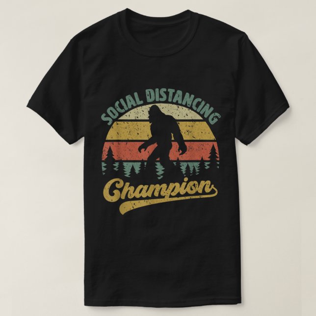 Camiseta Bigfoot Social Distancing Champion Design (Diseño del anverso)