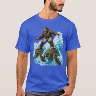 Camiseta Bigfoot Surfando Dos Tortugas Marinas