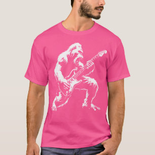 Camiseta Bigfoot tocando guitarra banda de rock Sasquatch