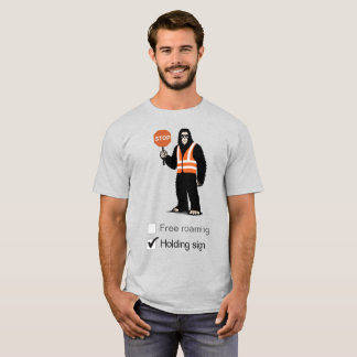 Camiseta Bigfoot trabaja como controlador de tráfi