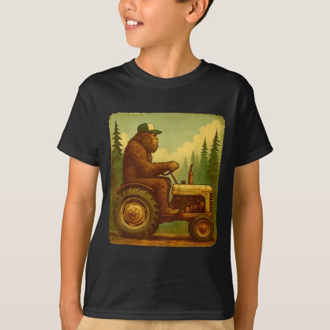 Camiseta Bigfoot Tractor Farmer Design For Men Farming Farm (Anverso)