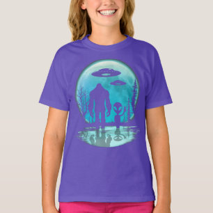 Camiseta Bigfoot UFO Alien