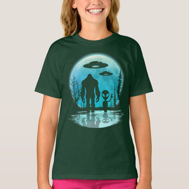 Camiseta Bigfoot UFO Alien (Anverso)