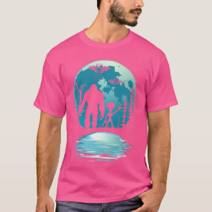 Camiseta Bigfoot Ufo Moon Alien Extra Terrestres