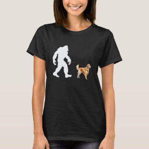 Camiseta Bigfoot y Golden Retriever - Amante Canino Dueño d