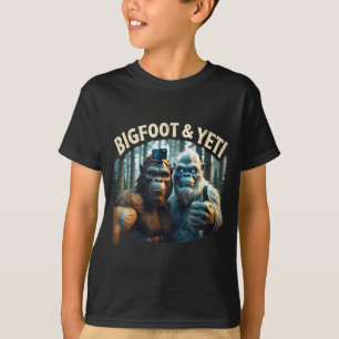 Camiseta Bigfoot y yeti selfie criptid cazador de squatch