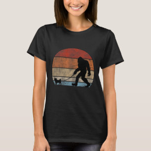 Camiseta bigfoots Walking Pug Funny Pug Lover Funny Bigfoot