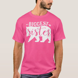 Camiseta Biggest Sister Bear Sister Bear Sister Tee