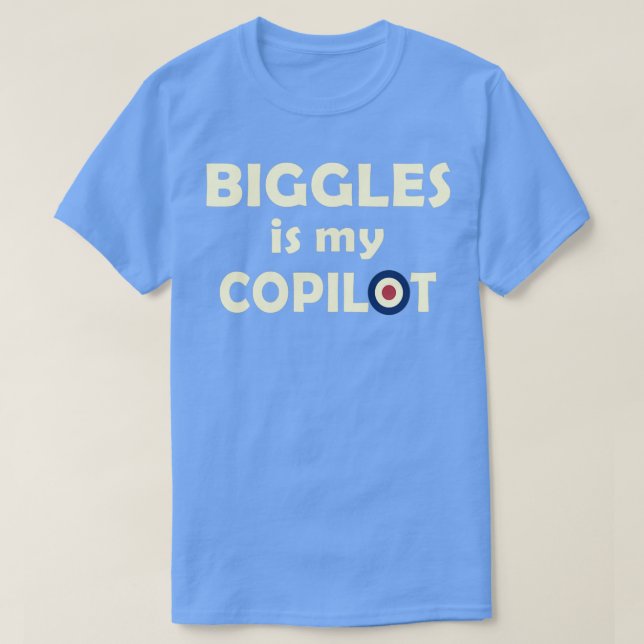 CAMISETA BIGGLES ES MI COPILOTO (Diseño del anverso)