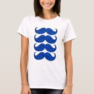 Camiseta Bigote Brillante Azul #2