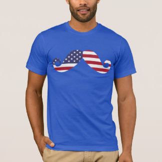 Camiseta Bigote de la bandera americana