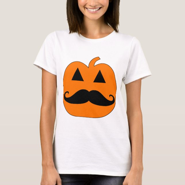 Camiseta Bigote de la linterna de Jack o (Anverso)
