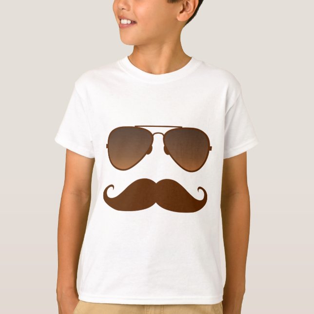 Camiseta Bigote de las gafas de sol (Anverso)